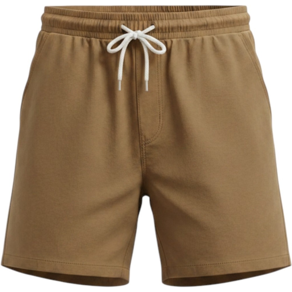 PacSun Volley Shorts Mens Medium Tan Khaki Elastic Waist Chino Drawstring Casual